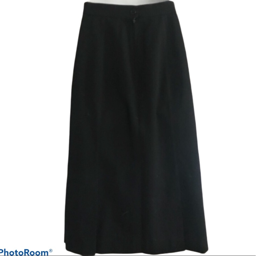 Pendleton 100% Virgin Wool Lined Black Skirt Sz 2